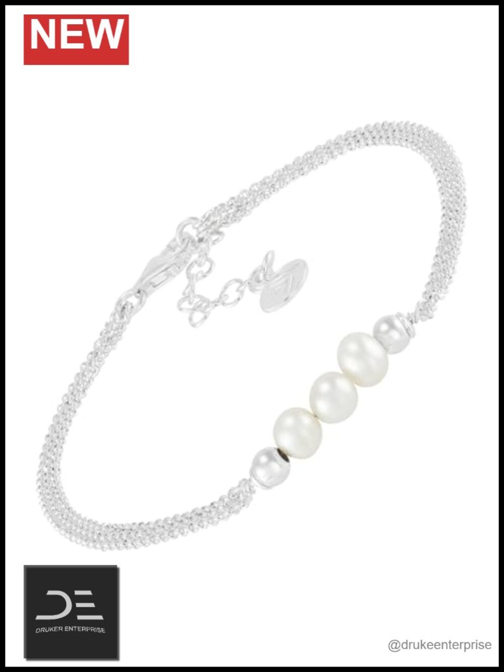 Sterling Silver Freshwater Pearl Bracelet 7"